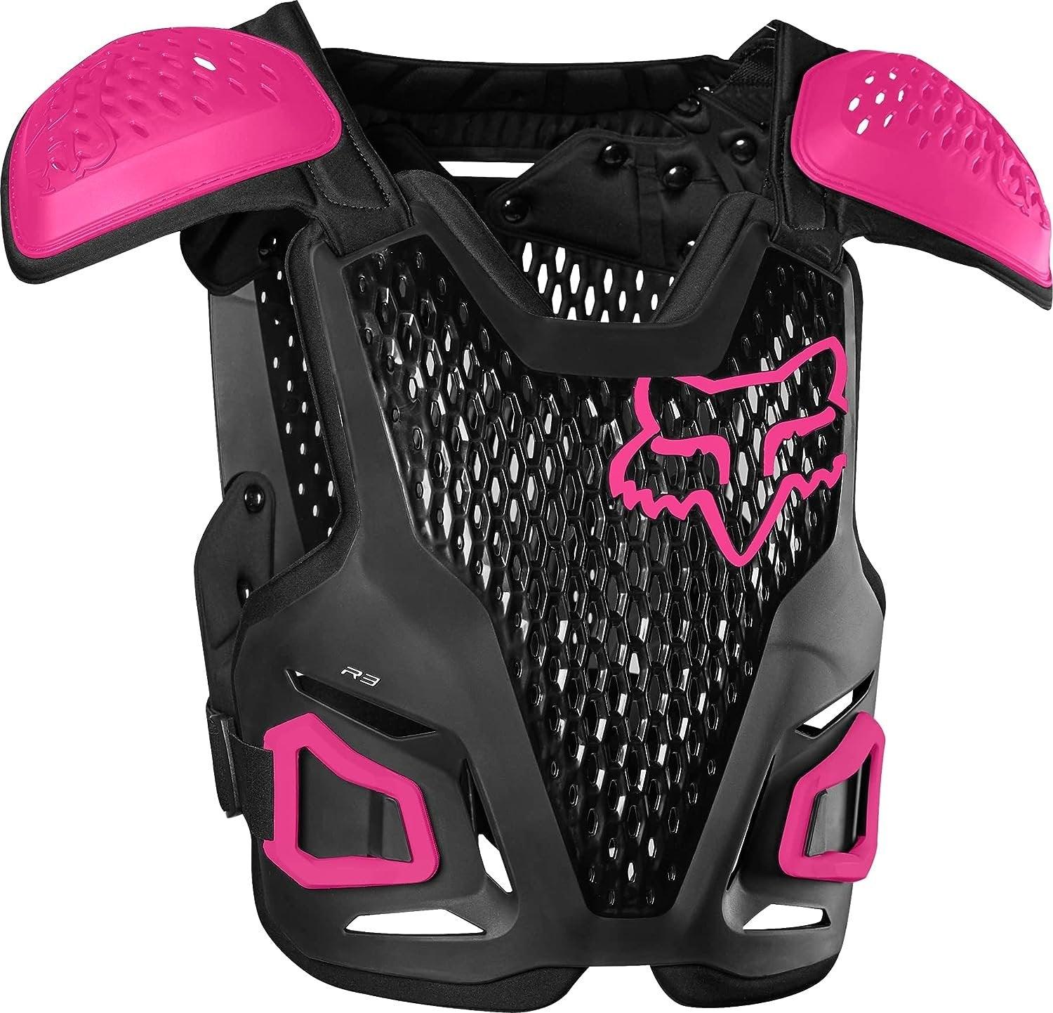 Fox Apparel Black/Pink / One Size Fox R3 Chest Protector Youth 24811-285-OS 191972287541 Jorgensen Powersports