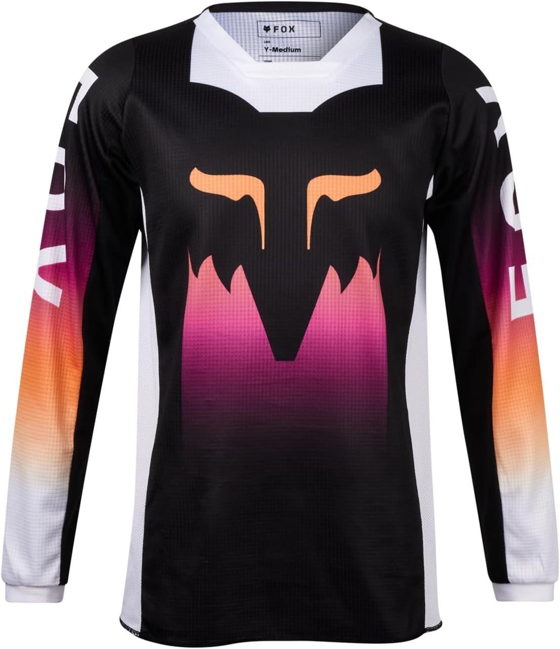 Fox Apparel Black/Pink / Youth Large Fox 180 Flora Jersey Youth 31434-285YL 191972822193 Jorgensen Powersports