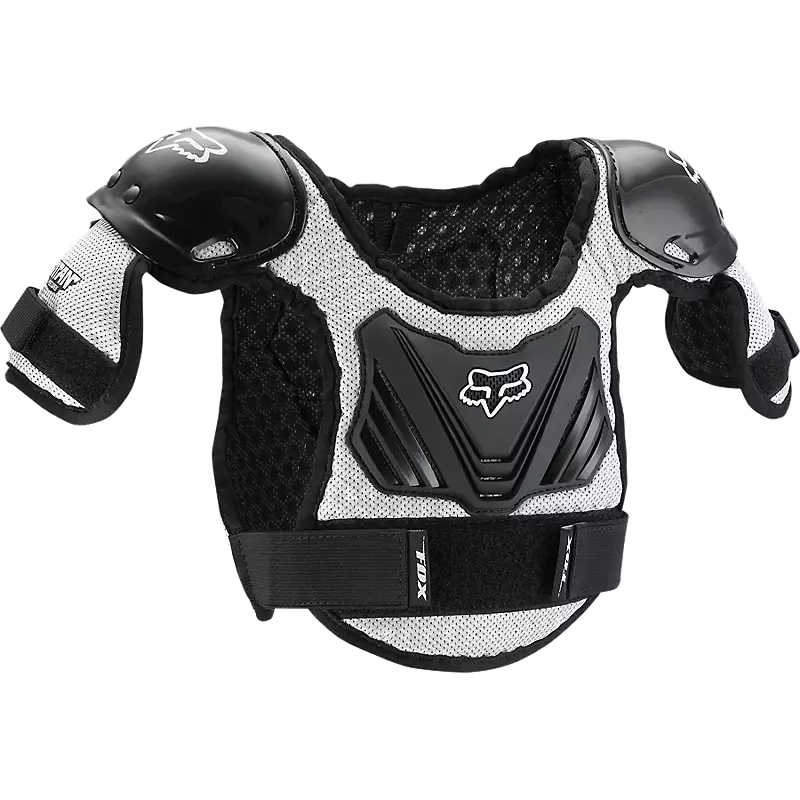 Fox Apparel Black/Silver / S/M Fox Peewee Titan Roost Deflector 06053-464-S/M 884065822261 Jorgensen Powersports