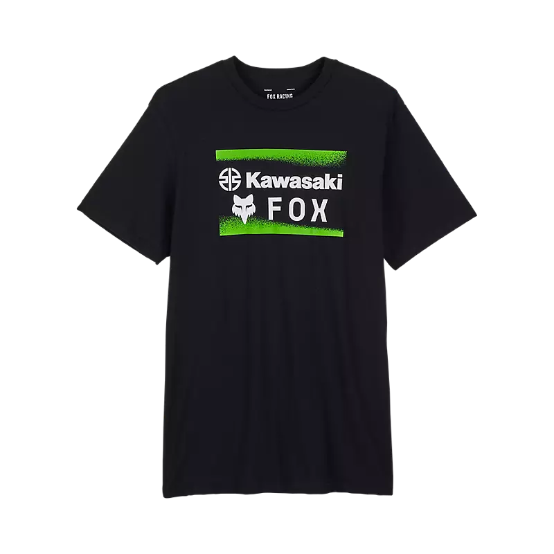 Fox Apparel Black / Small Fox X Kawasaki Premium Tee 32060-001-S 191972878398 Jorgensen Powersports