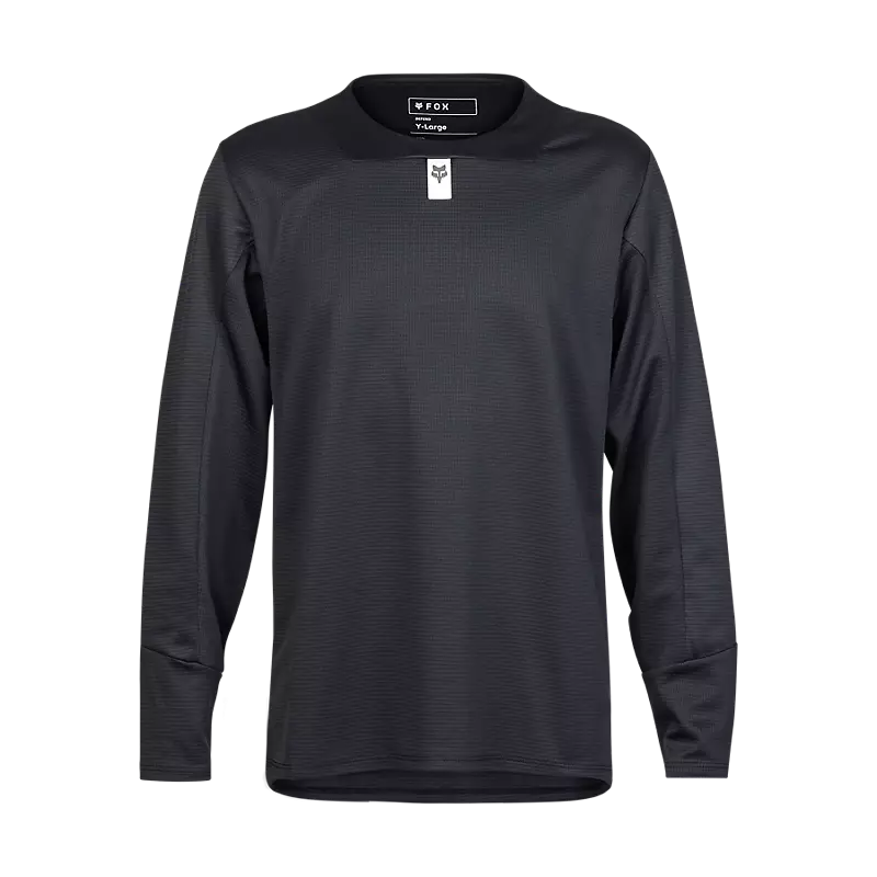 Fox Apparel Black / Youth Small Fox Defend Long Sleeve Jersey 32415-001-YS 191972873720 Jorgensen Powersports