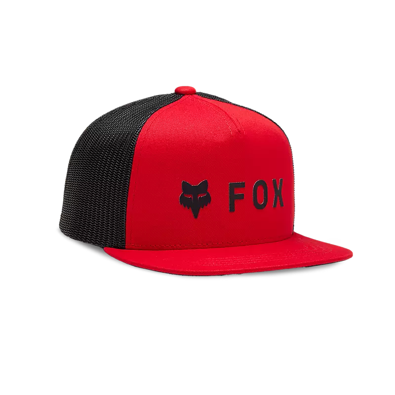 Fox Apparel Flame Red Fox Absolute Mesh Snapback Hat Youth 31802-122-OS 191972835216 Jorgensen Powersports