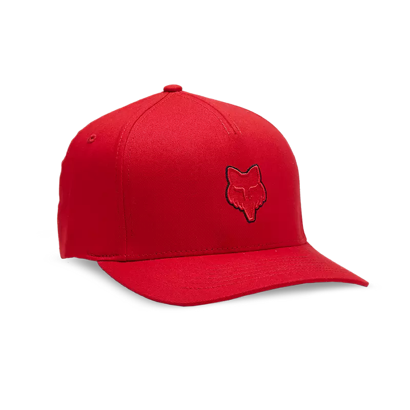 Fox Apparel Flame Red / S/M Fox Head Flexfit Hat 31622-122-S/M 191972835186 Jorgensen Powersports