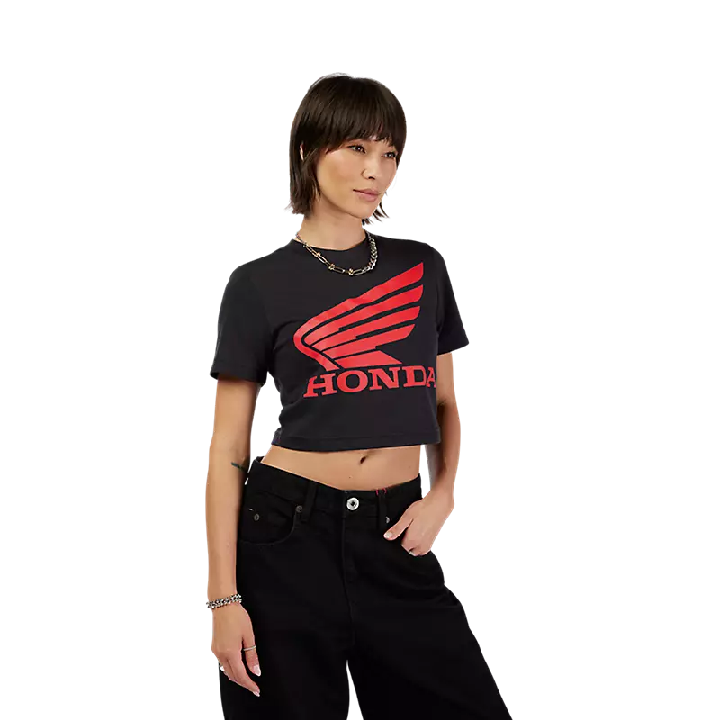 Fox Apparel Fox Racing x Honda Women’s Crop T-Shirt – 2025 Limited Edition Jorgensen Powersports