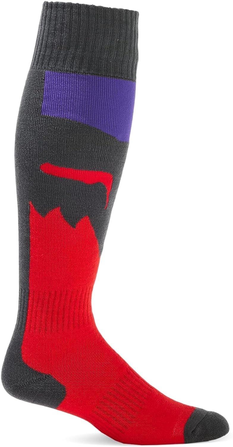 Fox Apparel Grey/Red / Small Fox 180 Flora Sock 31423-037S 191972839108 Jorgensen Powersports