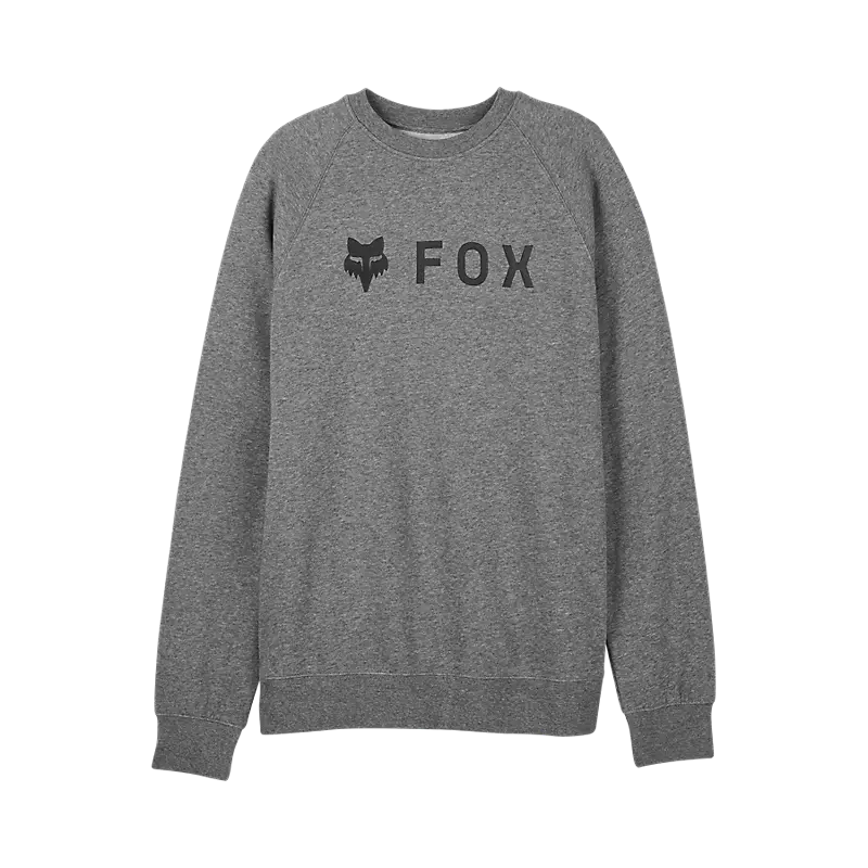 Fox Apparel Heather Graphite / Small Fox Absolute Crew Sweatshirt 31591-185-S 191972839719 Jorgensen Powersports