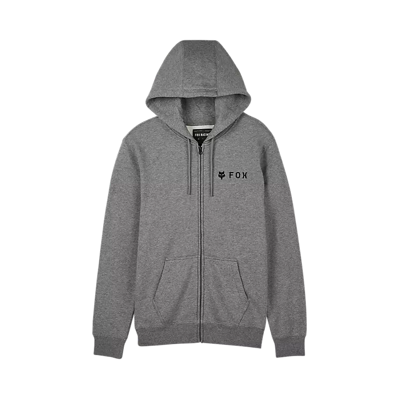 Fox Apparel Heather Graphite / Small Fox Absolute Zip Hoodie 31593-185-S 191972839764 Jorgensen Powersports