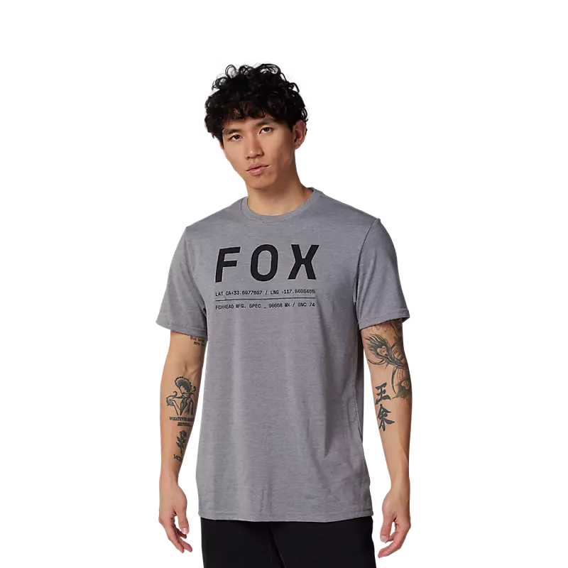 Fox Apparel Heather Graphite / Small Fox Non Stop Tech Tee 31688-185-S 191972840111 Jorgensen Powersports