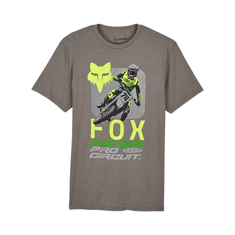 Fox Apparel Heather Graphite / Small Fox X Pro Circuit Premium Tee 32001-185-S 191972902420 Jorgensen Powersports