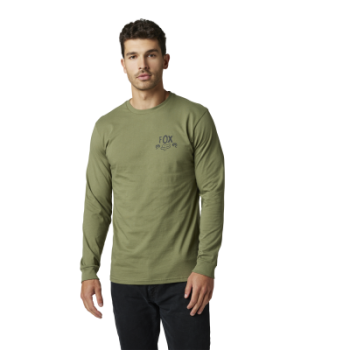 Fox Apparel Medium / Green Fox No Contest Long Sleeve Premium Tee 29817-532-M 191972662256 Jorgensen Powersports