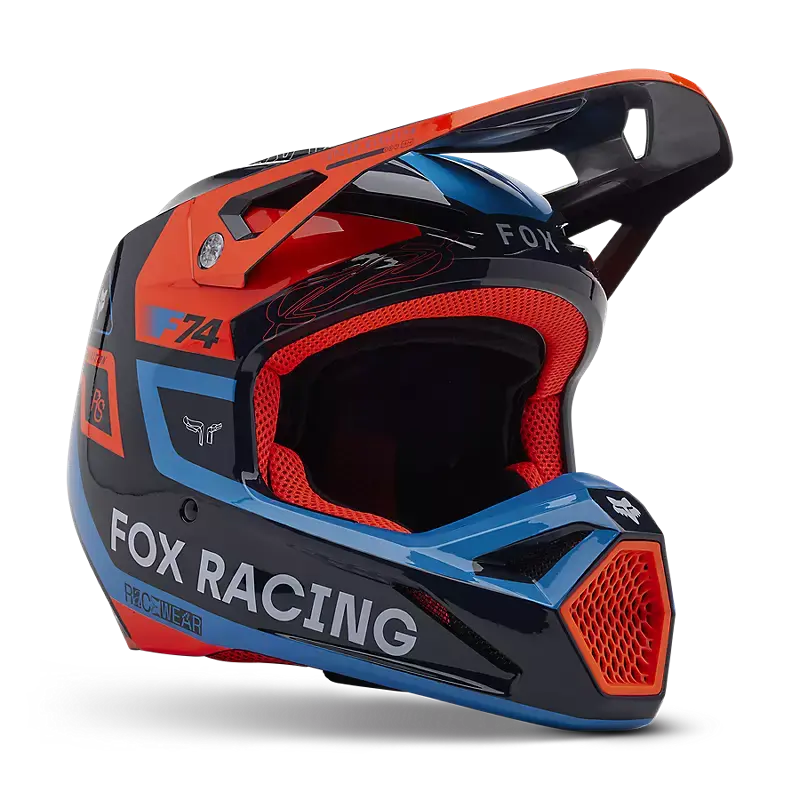 Fox Apparel Midnight Blue / Youth Small Fox V1 Race Spec Helmet Youth 33047-329-YS 191972954788 Jorgensen Powersports