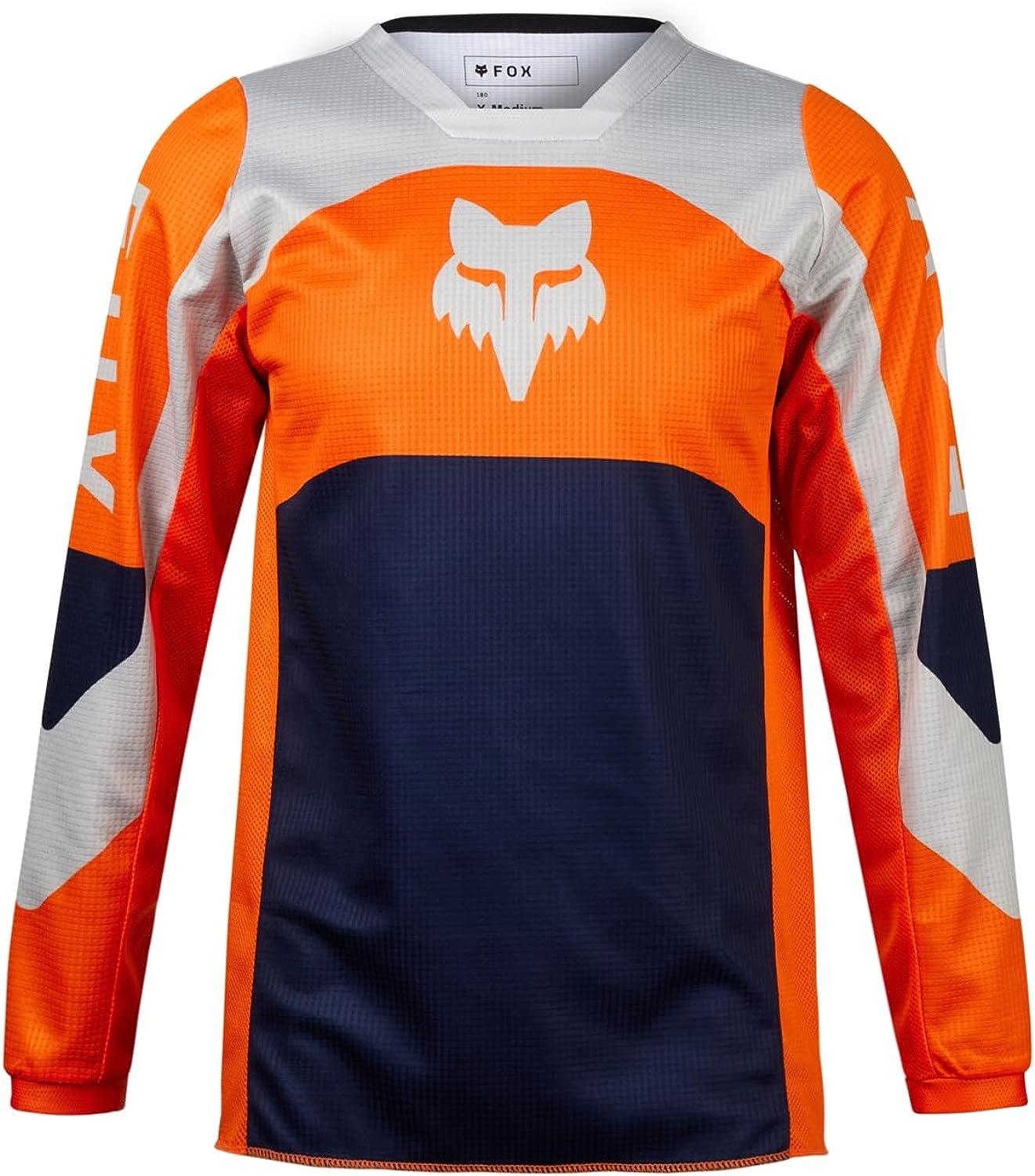 Fox Apparel Orange / Youth X-Large Fox 180 Nitro Jersey Youth 31425-824YXL B0BQXBNY2R Jorgensen Powersports