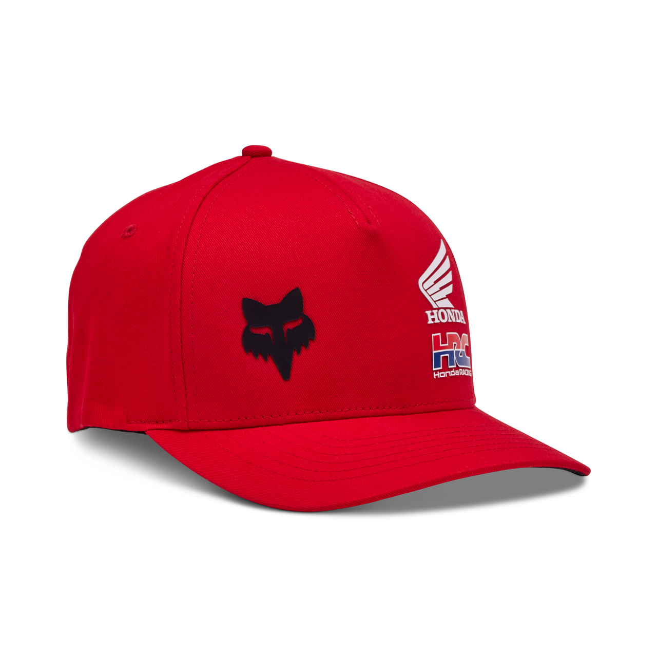 Fox Apparel Red / S/M Fox X Honda FlexFit Hat 32241-122-S/M 191972894534 Jorgensen Powersports