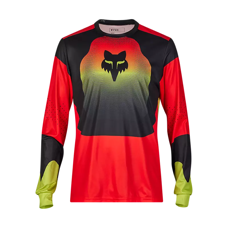 Fox Apparel Red/Yellow / Small Fox Ranger Revise Long Sleeve Jersey 33066-080-S 191972910128 Jorgensen Powersports
