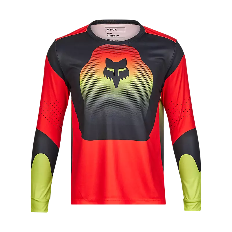 Fox Apparel Red/Yellow / Youth Small Fox Ranger Revise Long Sleeve Jersey Youth 33067-080-YS 191972910173 Jorgensen Powersports