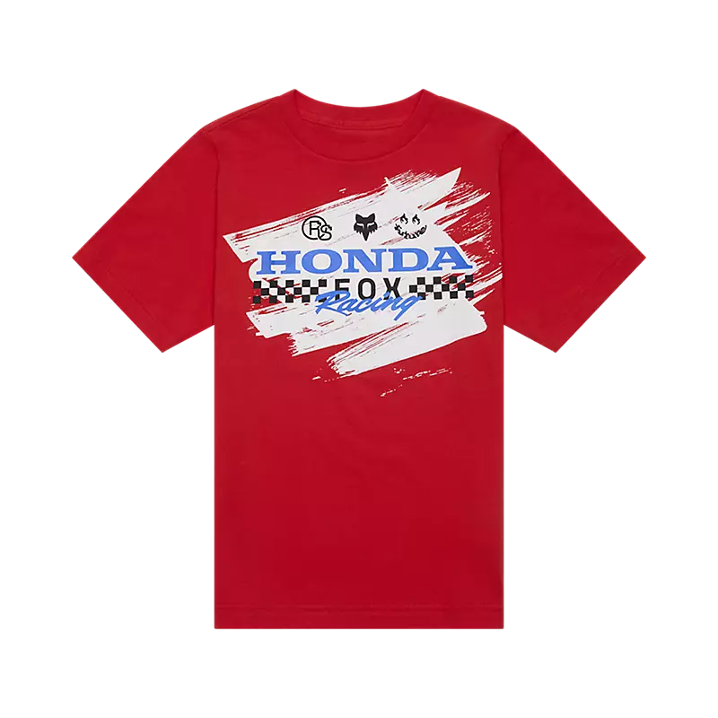 Fox Apparel Red / Youth Large Fox Racing x Honda Youth T-Shirt – 2025 Kids Graphic Tee 33568-003 YL Jorgensen Powersports
