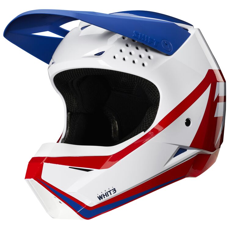 Fox Apparel Shift Youth Helmet - White/Red/Blue/Large 24563-574-YL Jorgensen Powersports