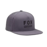 Fox Apparel Steel Grey Fox Non Stop Tech Snapback Hat 31642-172-OS 191972861734 Jorgensen Powersports