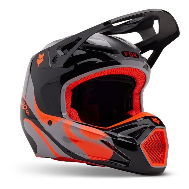Fox Apparel Steel Grey / X-Small Fox V1 Emotion Helmet 33123-172-XS 191972962707 Jorgensen Powersports