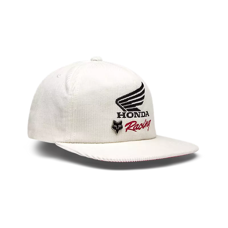FOX Apparel White FOX Honda Adjustable Hat 33390-008-OS 191972974571 Jorgensen Powersports