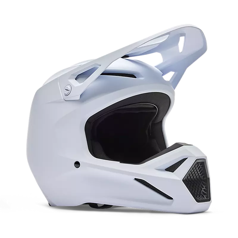 Fox Apparel White / Youth Small Fox V1 Matte Helmet Youth Jorgensen Powersports
