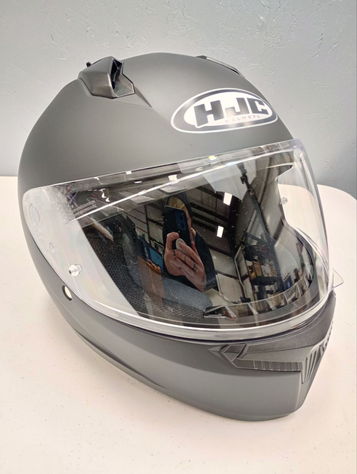 HJC Apparel HJC C10 Street Motorcycle Helmet (Semi Flat Black, Medium) USED 0825-0135-05 U 190501216601 Jorgensen Powersports