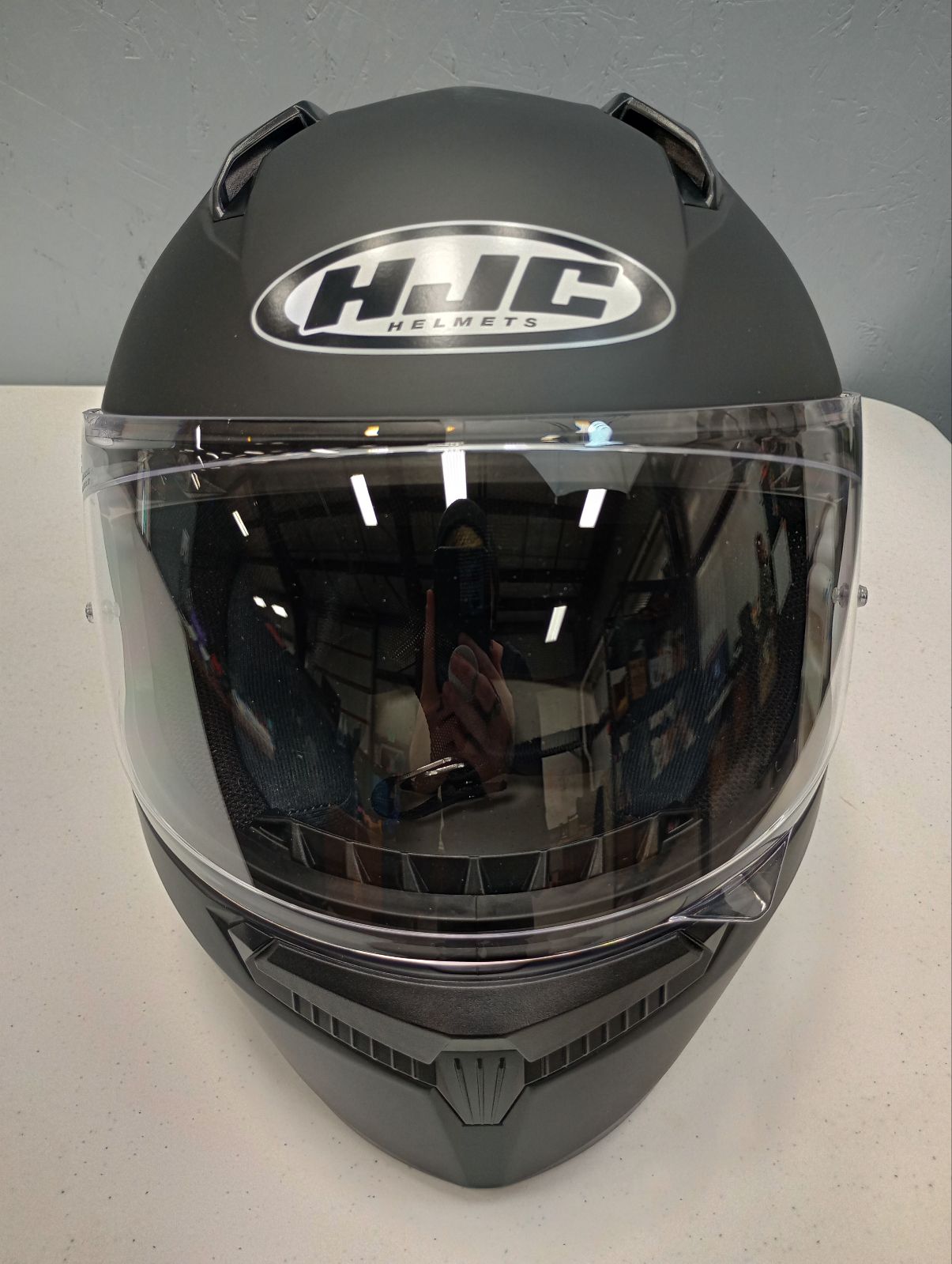 HJC Apparel HJC C10 Street Motorcycle Helmet (Semi Flat Black, Medium) USED 0825-0135-05 U 190501216601 Jorgensen Powersports