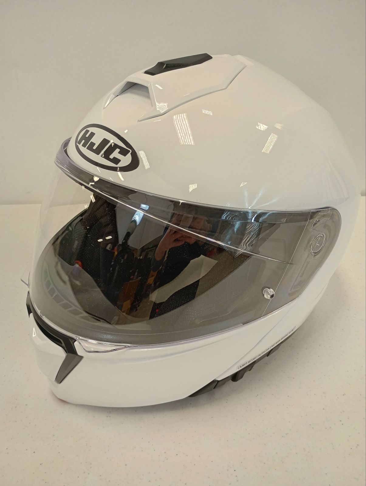 HJC Apparel HJC i90 Street Helmet (White, X-Large) Defect 0843-0109-07 U Jorgensen Powersports