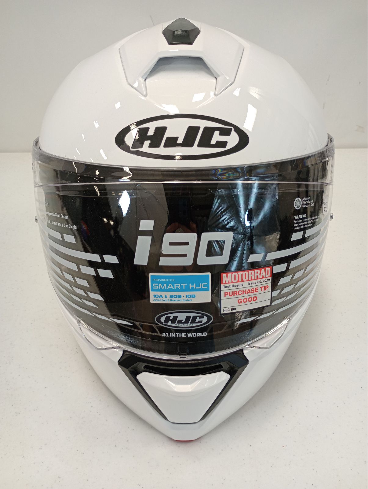 HJC Apparel HJC i90 Street Helmet (White, X-Large) USED 0843-0109-07 U1 Jorgensen Powersports