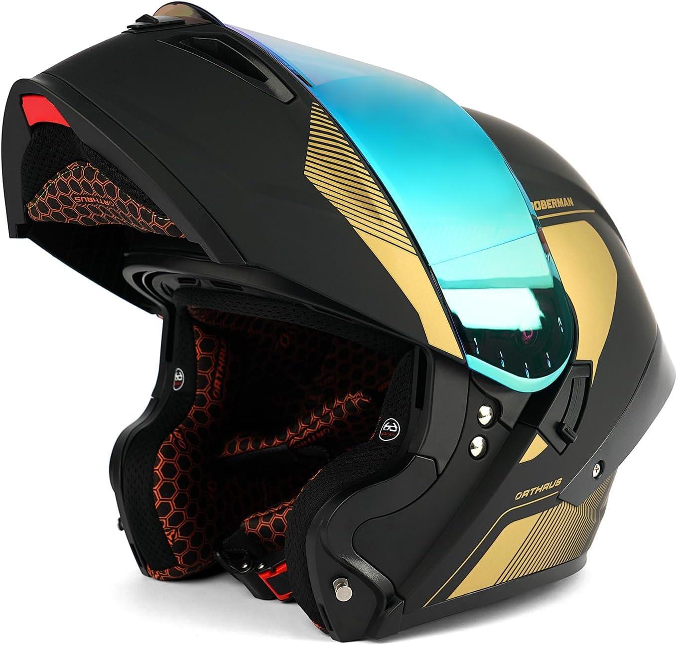 HJC Apparel Orthrus Doberman Helmet (Small) USED DM-MBK-GOLD-S Jorgensen Powersports