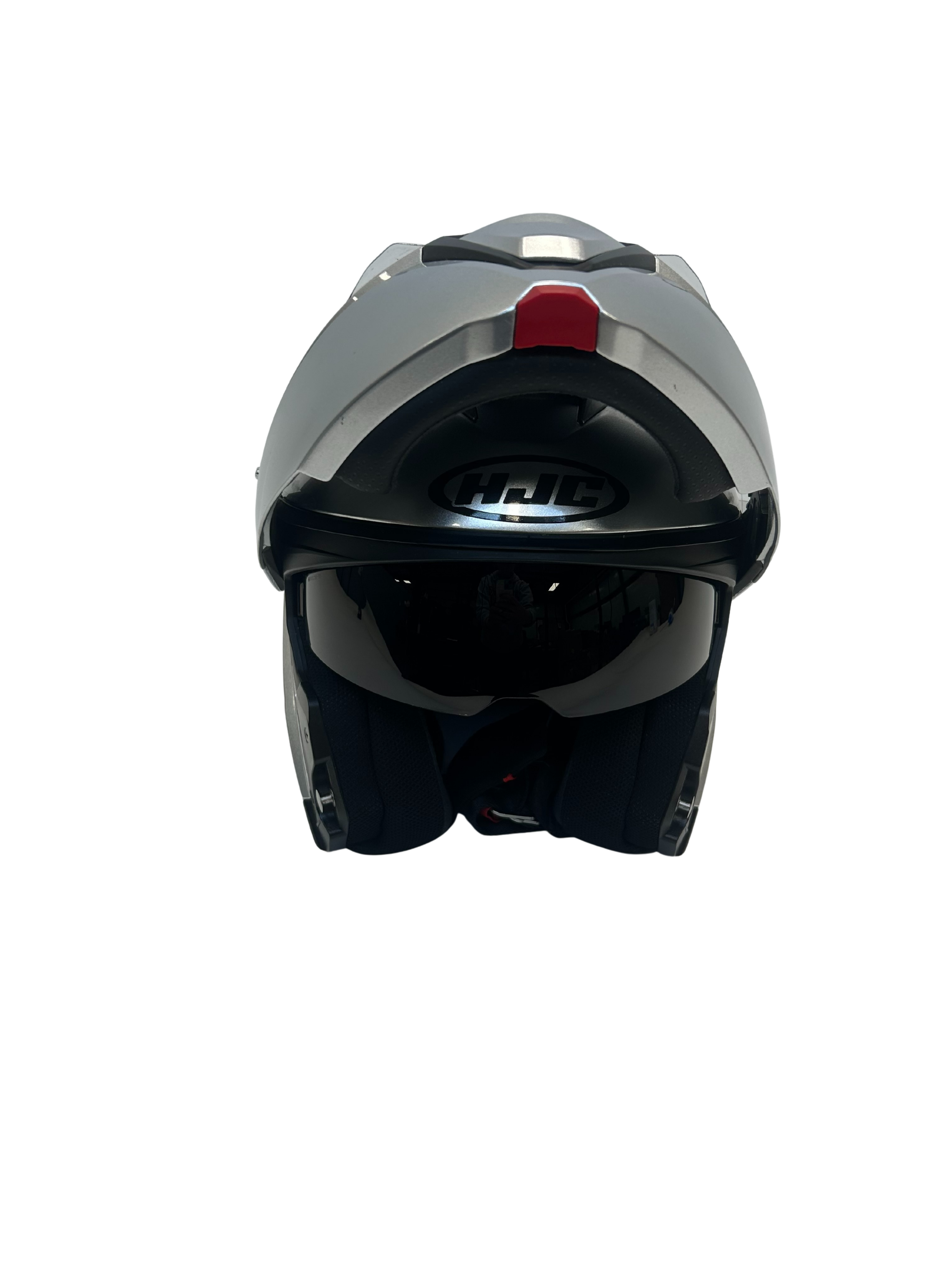 HJC helmet HJC i90 Street Helmet Silver Size Small USED 0843-0107-04 U Jorgensen Powersports