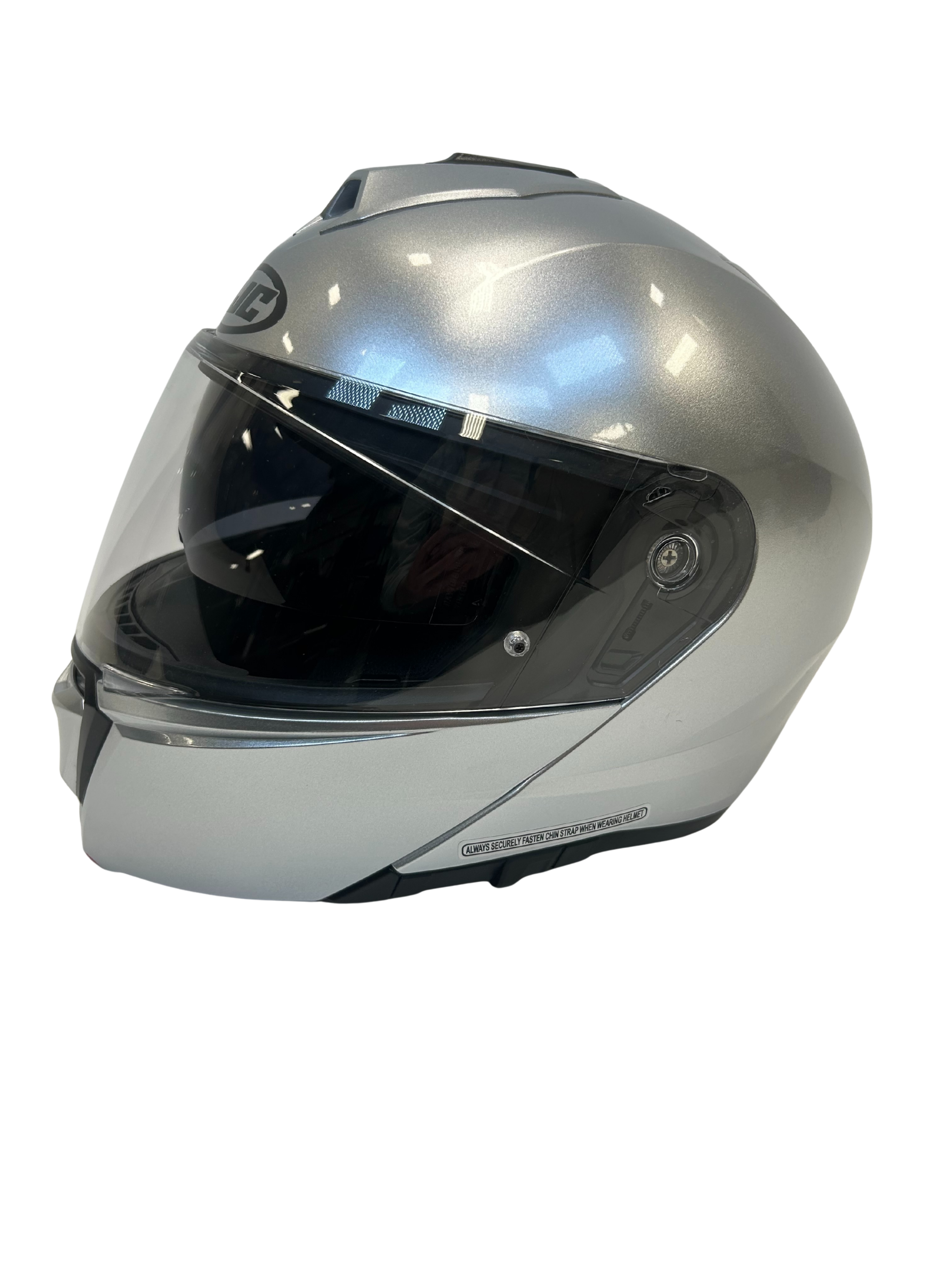HJC helmet HJC i90 Street Helmet Silver Size Small USED 0843-0107-04 U Jorgensen Powersports