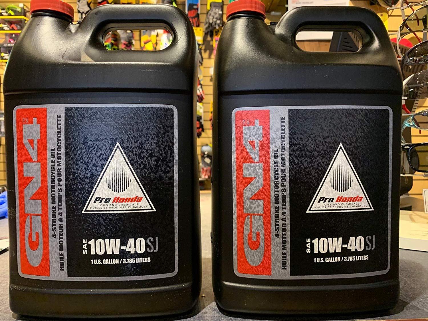 Honda Automotive Parts and Accessories Honda GN4 4-Stroke Oil 10w/40 - 1 Gallon 2-Pack 08C35-A141L01 X2 Jorgensen Powersports