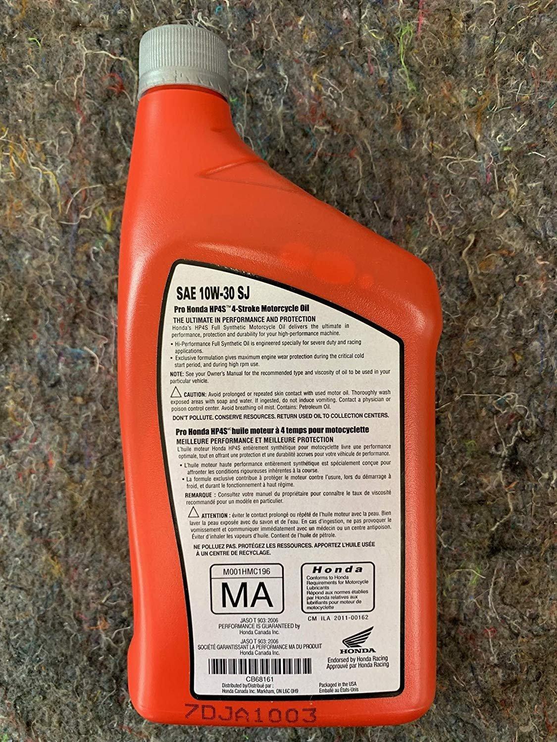 Honda Automotive Parts and Accessories Honda Pro HP4S Full Synthetic Oil 10w/30 - 1 Quart 08C35-SYN-1030M Jorgensen Powersports