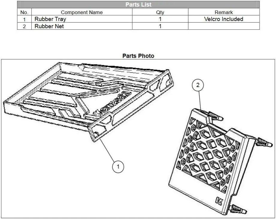 Kawasaki Automotive Parts and Accessories Kawasaki Dash Net with Anti-Slip Tray 99994-1340 Jorgensen Powersports