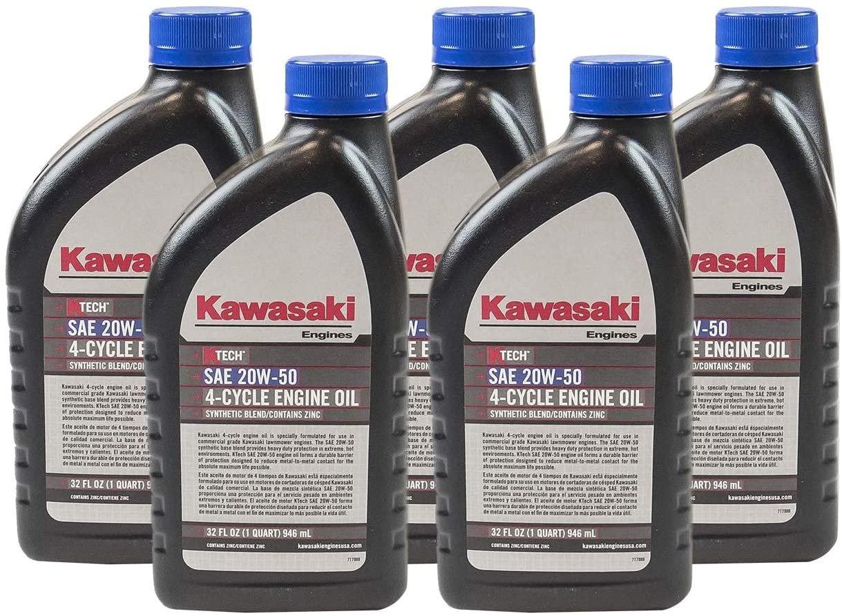 Kawasaki Automotive Parts and Accessories Kawasaki K-Tech 4-Cycle Oil 20w/50 - 1 Quart 5-Pack 99969-6298 X5 Jorgensen Powersports