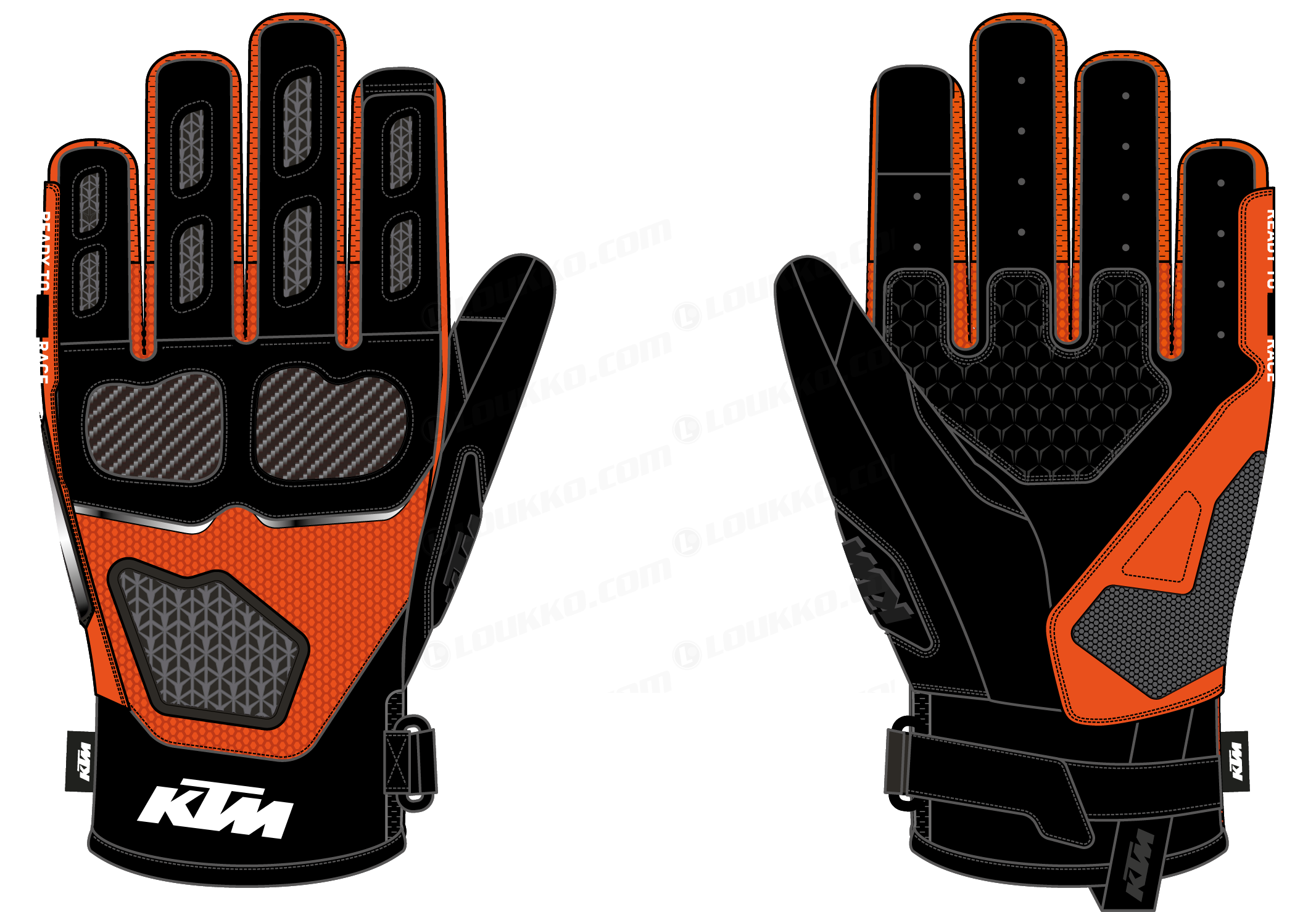 KTM Apparel Small KTM Radical X V3 Gloves 3PW250000402 Jorgensen Powersports