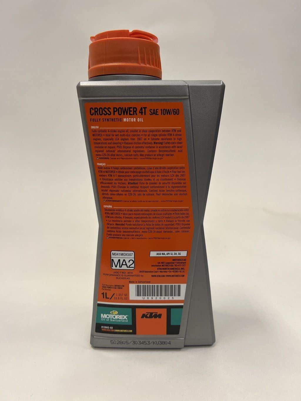 KTM Automotive Parts and Accessories KTM Cross Power 4T 10w/60 U6920025 Jorgensen Powersports