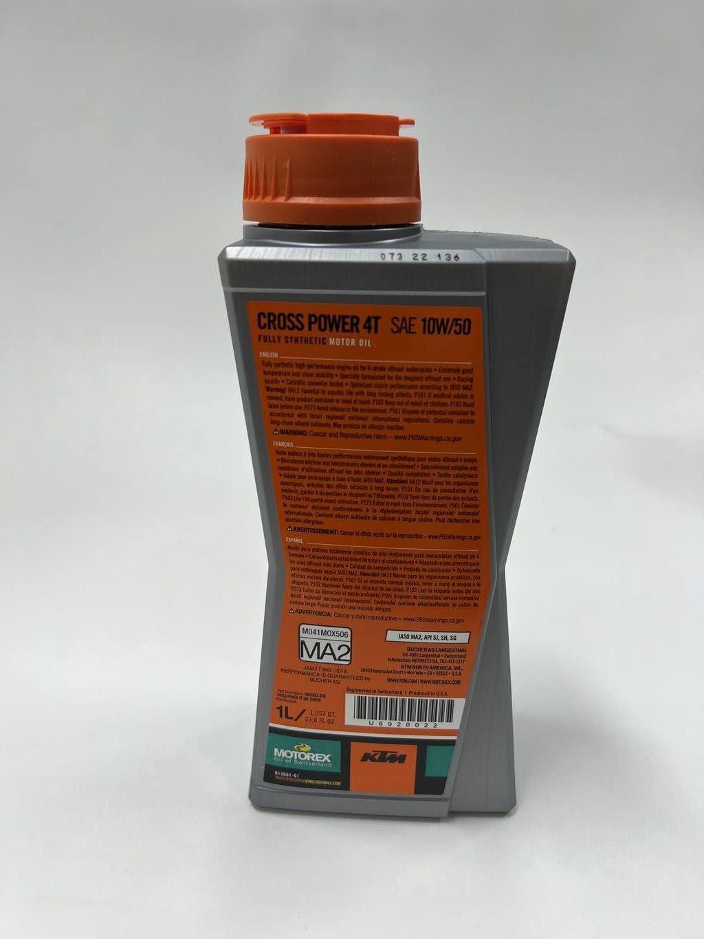 KTM Automotive Parts and Accessories KTM Motorex Cross Power 4T 10w/50 U6920022 Jorgensen Powersports