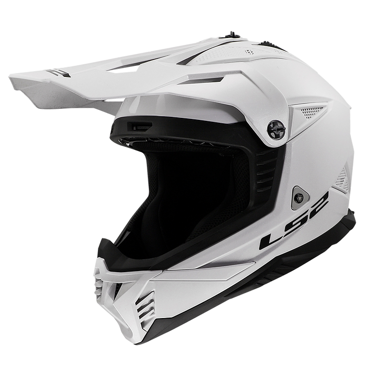 LS2 helmet White / Small LS2 Gate II Solid Full Face MX Motorcycle Helmet 708-1022 6942141715952 Jorgensen Powersports