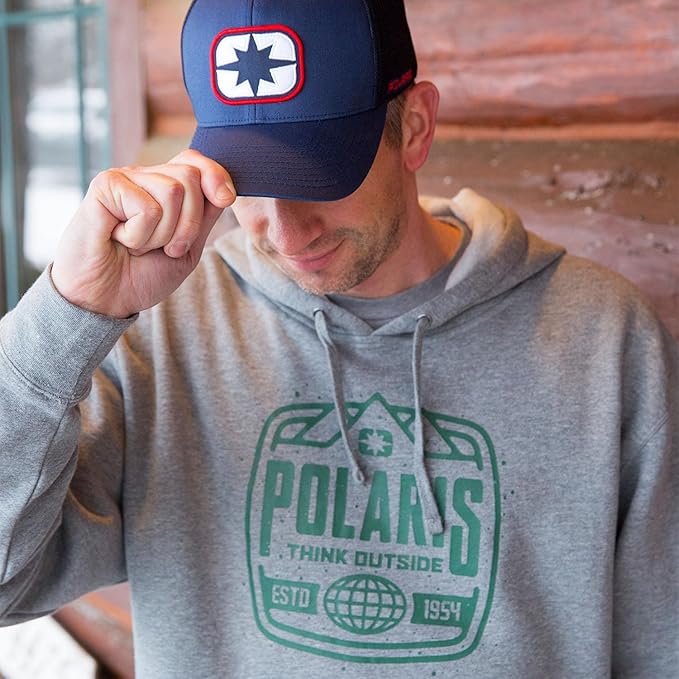 Polaris Apparel Polaris ATV Ellipse Patch Trucker Hat 2833499 00194722402614 Jorgensen Powersports