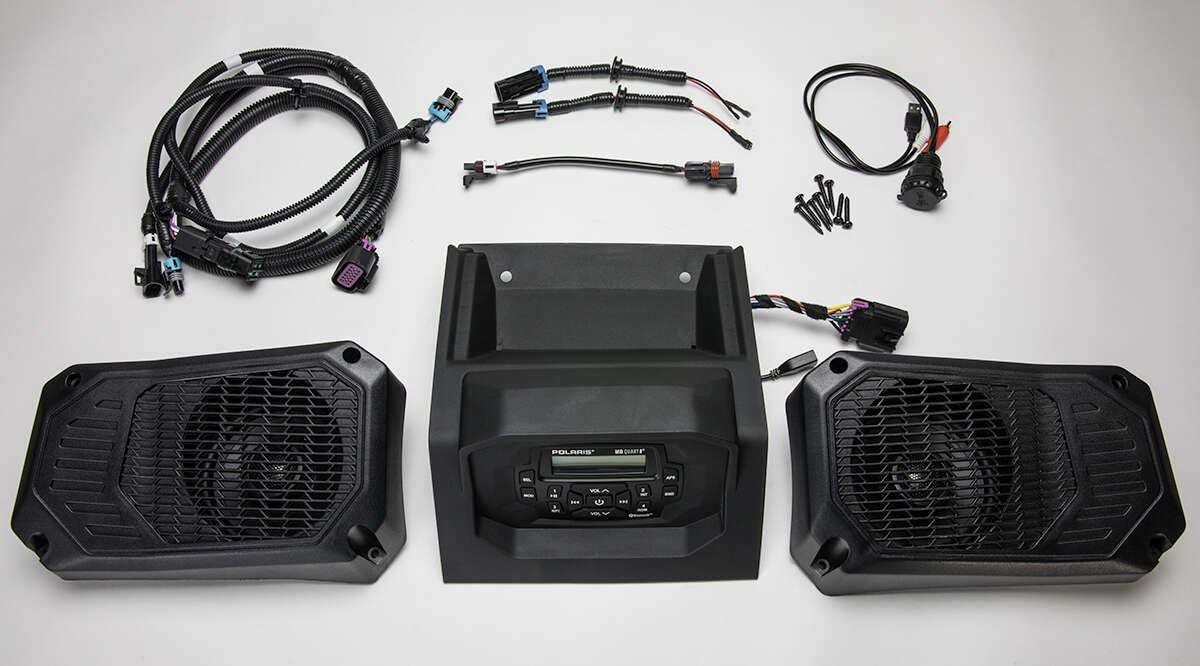 Polaris Automotive Parts and Accessories Polaris 160 Watt Waterproof Am/FM Bluetooth Audio System by MB Quart 2882750 00194722010710 Jorgensen Powersports