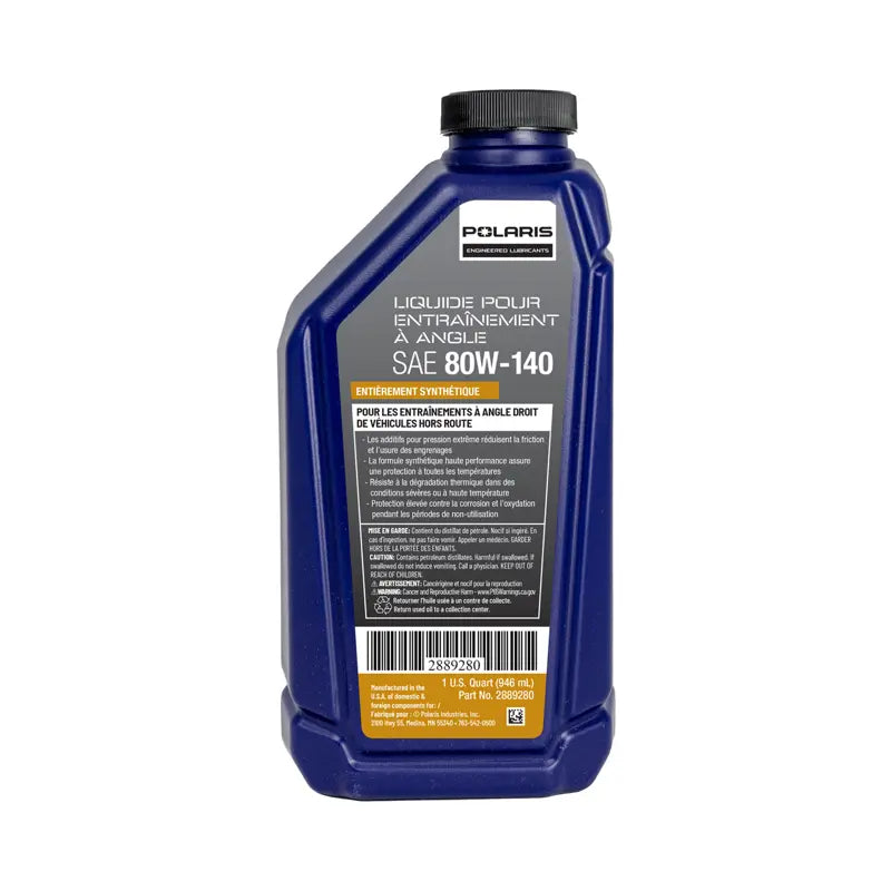 Polaris Automotive Parts and Accessories Polaris Angle Drive Differential Fluid, 2889280, 1 Quart 2889280 00197915058650 Jorgensen Powersports