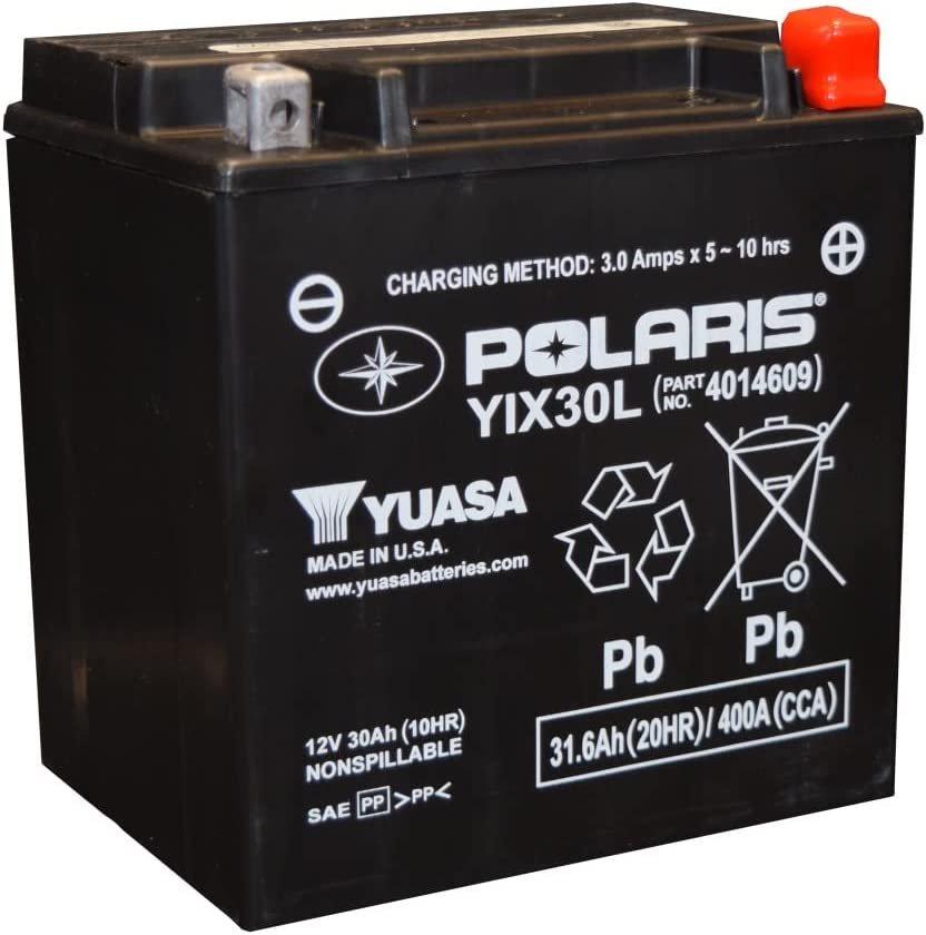 Polaris Automotive Parts and Accessories Polaris Battery 30 Amp Hour Type AGM 4014609 4014609 M Jorgensen Powersports