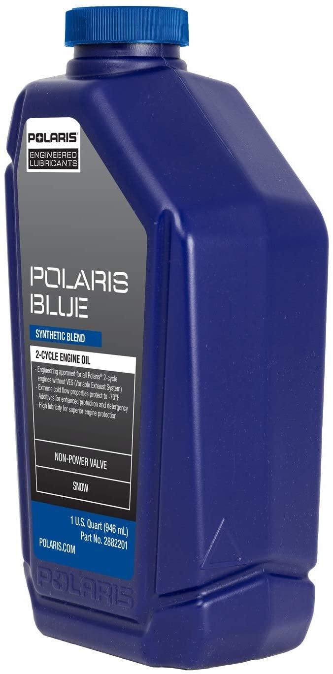 Polaris Automotive Parts and Accessories Polaris Blue Synthetic Blend 2-Cycle Oil - 1 Quart 2882201 2882201 00194722197855 Jorgensen Powersports