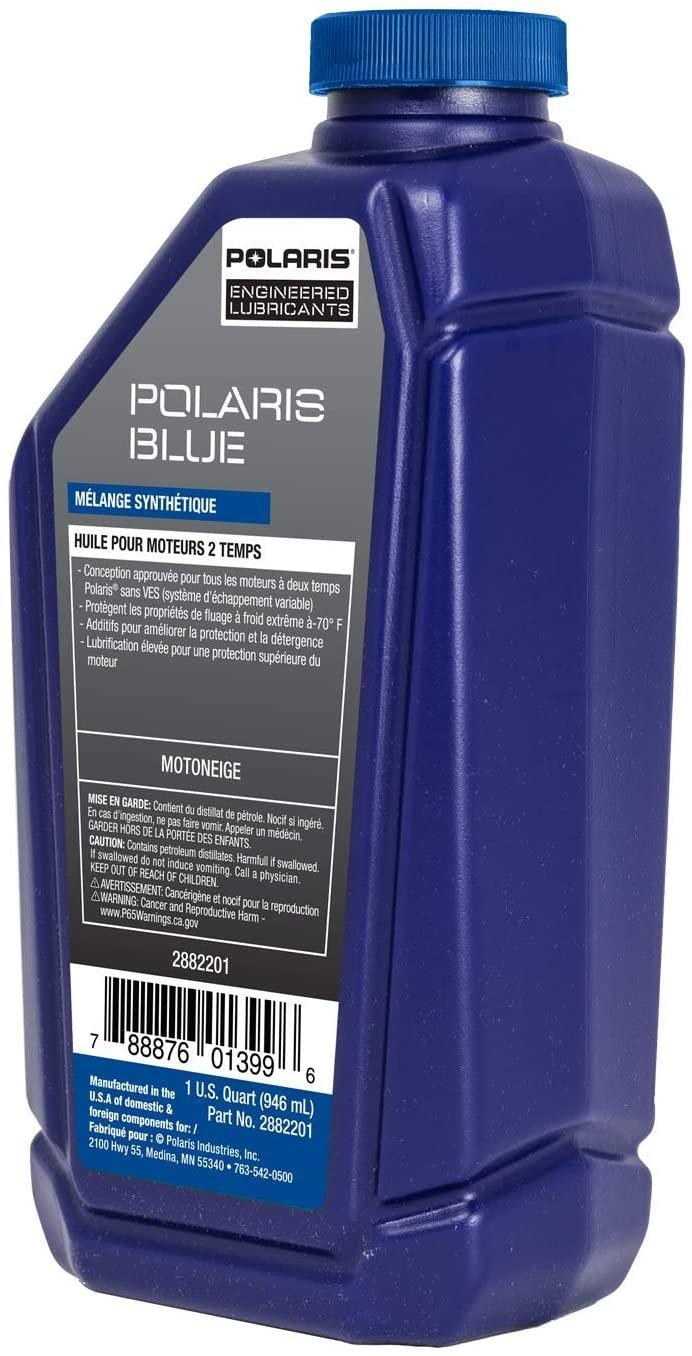 Polaris Automotive Parts and Accessories Polaris Blue Synthetic Blend 2-Cycle Oil - 1 Quart 2882201 2882201 00194722197855 Jorgensen Powersports