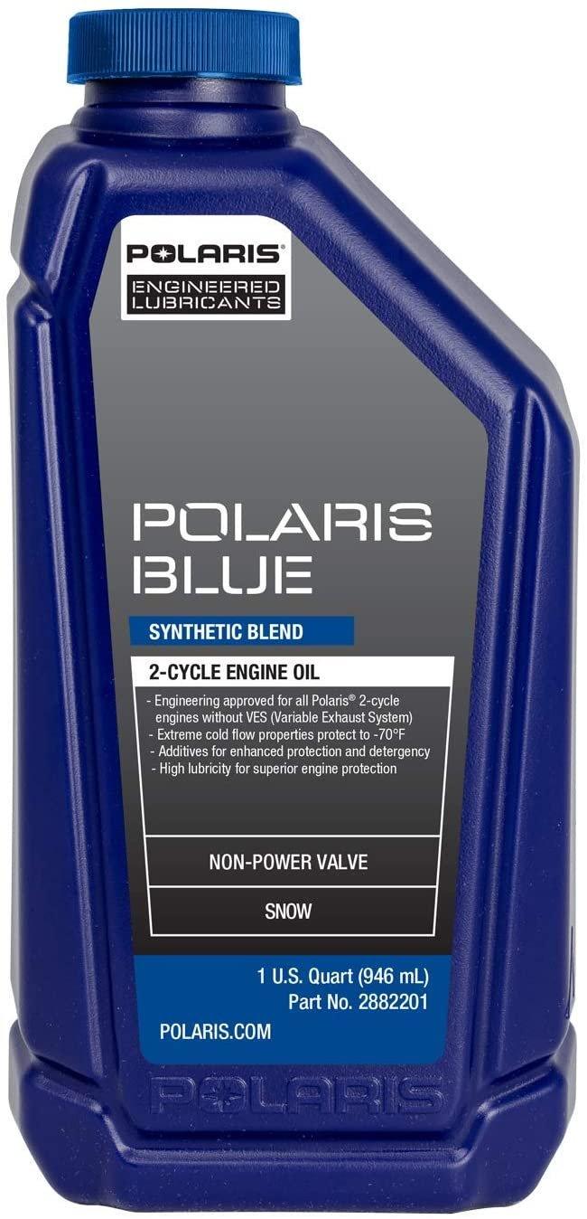 Polaris Automotive Parts and Accessories Polaris Blue Synthetic Blend 2-Cycle Oil - 1 Quart 2882201 2882201 00194722197855 Jorgensen Powersports
