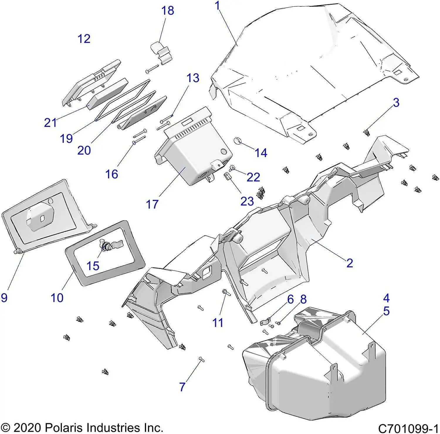 Polaris Double Din Assembly 2635161 Polaris