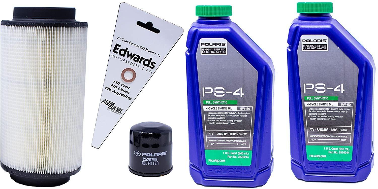 Polaris Automotive Parts and Accessories Polaris Oil Change and Air Filter Kit 5w/50 PolMaint-89 Jorgensen Powersports