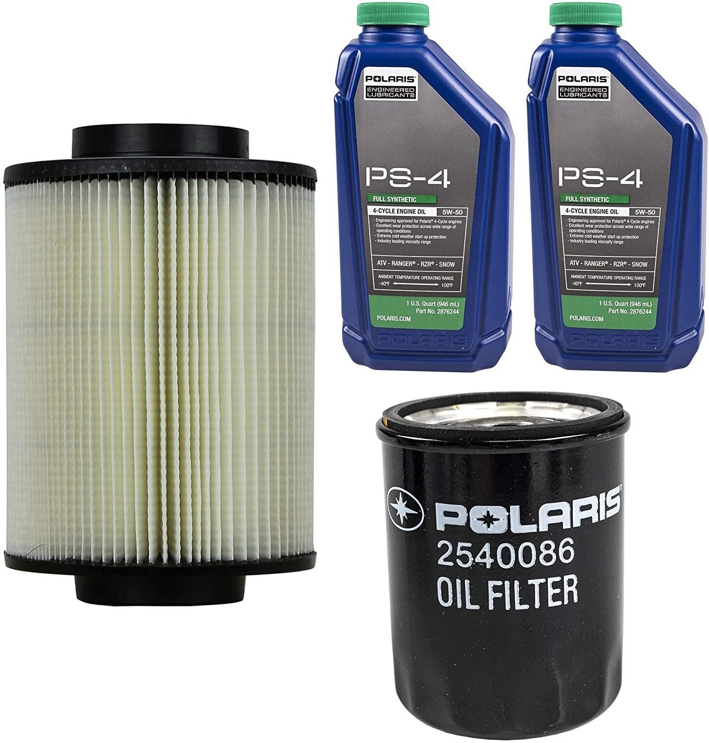 Polaris Automotive Parts and Accessories Polaris Oil Change Kit with Air Filter - 2 Quarts PolMaint-24 Jorgensen Powersports